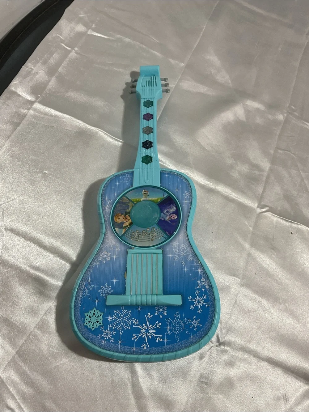 Kids Toy Acoustic Guitar - Light Blue Frozen-Themed Design